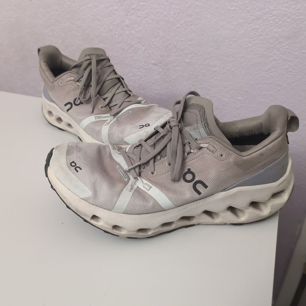 On Cloudsurfer Trail Shoes Women's Size 9.5 Desert/ Wolf Hiking Trail Waterproof